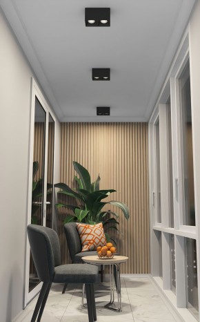 DK3085-BK+CH Светильник накладной IP 20, 10 Вт, GU5.3, LED, черный/хром, пластик в Коротчаево - korotchaevo.ok-mebel.com | фото 2