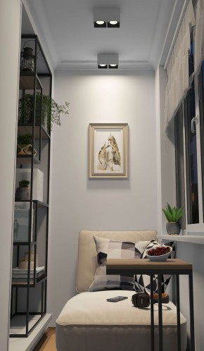 DK3085-WB+WH Светильник накладной IP 20, 10 Вт, GU5.3, LED, бело-черный/белый, пластик в Коротчаево - korotchaevo.ok-mebel.com | фото 2
