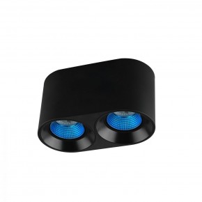 DK3096-BK+CY Светильник накладной IP 20, 10 Вт, GU5.3, LED, черный/голубой, пластик в Коротчаево - korotchaevo.ok-mebel.com | фото