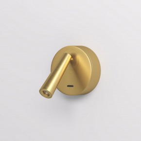 DK5072-SB Бра SHINE WALL со светодиодом, D104*H68, IP20, 3000К, 3W, RA?90, сатинированная латунь, алюминий в Коротчаево - korotchaevo.ok-mebel.com | фото 2