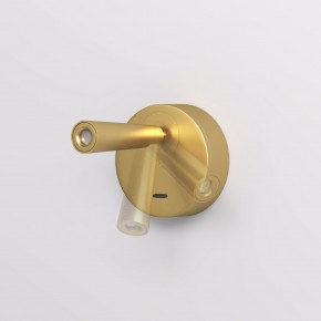 DK5072-SB Бра SHINE WALL со светодиодом, D104*H68, IP20, 3000К, 3W, RA?90, сатинированная латунь, алюминий в Коротчаево - korotchaevo.ok-mebel.com | фото 3