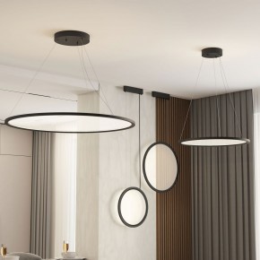 DK6606-BK Подвесной вертикальный светильник Veil со светодиодом H1700 d600 220V 48W 3000-6000K IP20 черный алюминий в Коротчаево - korotchaevo.ok-mebel.com | фото 7
