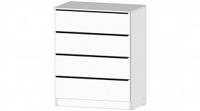 ЭЛЕГАНТ Комод 4 ящика (белый) в Коротчаево - korotchaevo.ok-mebel.com | фото