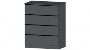 ЭЛЕГАНТ Комод 4 ящика (графит) в Коротчаево - korotchaevo.ok-mebel.com | фото