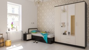 Фиеста Кровать 0900, цвет венге/дуб лоредо, ШхГхВ 93,5х203,5х80 см., сп.м. 900х2000 мм., без матраса, основание есть в Коротчаево - korotchaevo.ok-mebel.com | фото 5