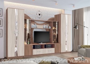 Гостиная Аллегро с 2 шкафами вариант-5 (Ясень светлый/тёмный) в Коротчаево - korotchaevo.ok-mebel.com | фото
