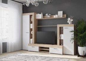 Гостиная Дельта (Сонома/Белый) в Коротчаево - korotchaevo.ok-mebel.com | фото 3