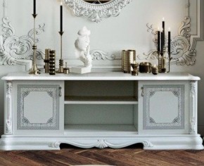 Гостиная Грация (комплект) белый/серебро в Коротчаево - korotchaevo.ok-mebel.com | фото 2