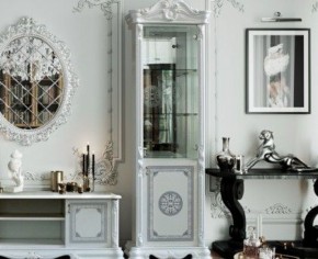 Гостиная Грация (комплект) белый/серебро в Коротчаево - korotchaevo.ok-mebel.com | фото 3