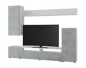 Гостиная Лира ЛДСП (Белый/Бетон) в Коротчаево - korotchaevo.ok-mebel.com | фото 2