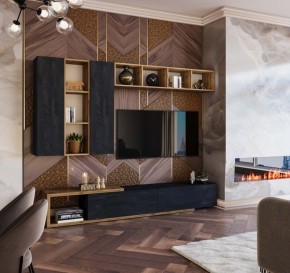 ХЛОЯ Гостиная (Дуб Вотан/Обсидиан) модульная в Коротчаево - korotchaevo.ok-mebel.com | фото 11