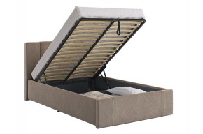 ХЛОЯ Кровать 1200 с ПМ (латте велюр) в Коротчаево - korotchaevo.ok-mebel.com | фото