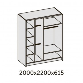 ИННЭС-5 Шкаф-купе 2-х дв. 2000 (2дв. Ф1 - венге) в Коротчаево - korotchaevo.ok-mebel.com | фото 3