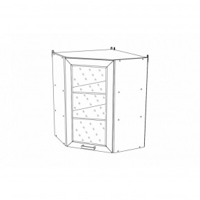 КГ "Агава" ВВУС550 Шкаф навесной угловой h 900 Лиственница темная в Коротчаево - korotchaevo.ok-mebel.com | фото