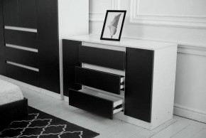 Комод 1200 Парус (Белый/Графит) в Коротчаево - korotchaevo.ok-mebel.com | фото 3