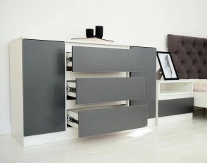 Комод 1200 Парус (Белый/Графит) в Коротчаево - korotchaevo.ok-mebel.com | фото 4