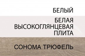 Комод 2D-1S/TYP 34, LINATE ,цвет белый/сонома трюфель в Коротчаево - korotchaevo.ok-mebel.com | фото 3