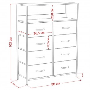 Комод Leset Локи 8 ящ. с полкой в Коротчаево - korotchaevo.ok-mebel.com | фото 12