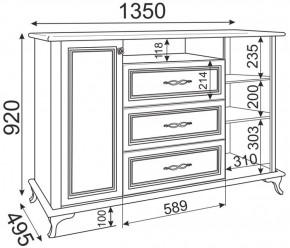 Комод М03 Скарлетт (бодега светлая) в Коротчаево - korotchaevo.ok-mebel.com | фото 2