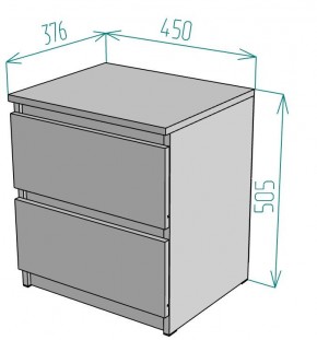 Комод Malta light K127 (тумба прикроватная) в Коротчаево - korotchaevo.ok-mebel.com | фото 2