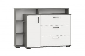 Комод с дверкой и тремя ящиками (графит/белый) в Коротчаево - korotchaevo.ok-mebel.com | фото