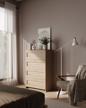 Комод СИРИУС с четырьмя ящиками, цвет Дуб Сонома в Коротчаево - korotchaevo.ok-mebel.com | фото