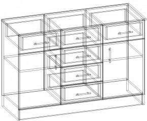 СОФИЯ Комод К1200 2Д (венге/дуб белфорт) в Коротчаево - korotchaevo.ok-mebel.com | фото 3