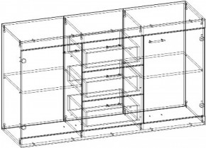 СОНАТА КС-1500 Комод (Дуб сонома/Белый глянец) в Коротчаево - korotchaevo.ok-mebel.com | фото 2