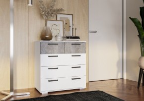 Комод Стандарт-5 NEW (белый/цемент светлый) в Коротчаево - korotchaevo.ok-mebel.com | фото 3