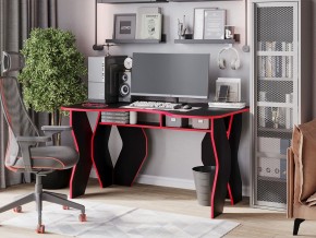 Компьютерный стол КЛ №9.0 (Черный/Красный) в Коротчаево - korotchaevo.ok-mebel.com | фото 4