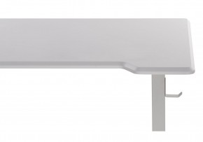 Компьютерный стол Маркос с механизмом подъема 120х75х75 белый / шагрень белая в Коротчаево - korotchaevo.ok-mebel.com | фото 8