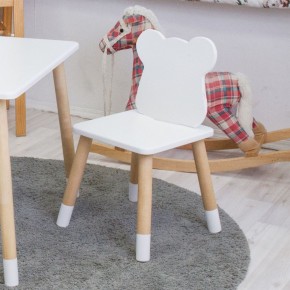 Комплект детской мебели стол и два стула Мишутка (Белый/Белый/Береза) в Коротчаево - korotchaevo.ok-mebel.com | фото 2