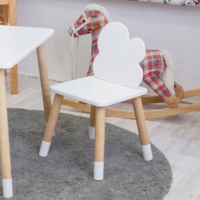 Комплект детской мебели стол и два стула Облачко (Белый/Белый/Береза) в Коротчаево - korotchaevo.ok-mebel.com | фото 3
