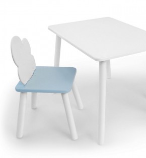 Комплект детской мебели стол и стул Облачко (Белый/Голубой/Белый) в Коротчаево - korotchaevo.ok-mebel.com | фото 1