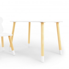 Комплект детской мебели стол и стул Звездочка (Белый/Белый/Береза) в Коротчаево - korotchaevo.ok-mebel.com | фото