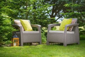 Комплект кресел Корфу Дуо (Corfu Duo set) капучино - песок в Коротчаево - korotchaevo.ok-mebel.com | фото 4