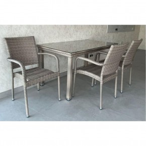 Комплект плетеной мебели T256C/Y376C-W85 Latte (4+1) + подушки на стульях в Коротчаево - korotchaevo.ok-mebel.com | фото 2