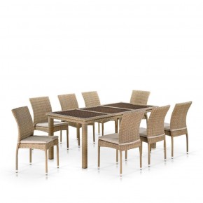 Комплект плетеной мебели T365/Y380B-W65 Light Brown (8+1) в Коротчаево - korotchaevo.ok-mebel.com | фото 1