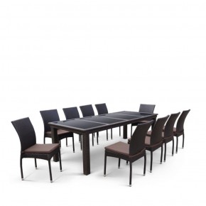 Комплект плетеной мебели T438/Y380A-W53 Brown (10+1) в Коротчаево - korotchaevo.ok-mebel.com | фото 3