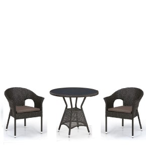 Комплект плетеной мебели T707ANS/Y79-W53 Brown (2+1) в Коротчаево - korotchaevo.ok-mebel.com | фото 1