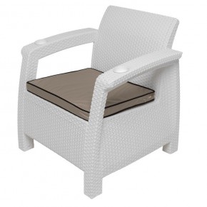 Комплект уличной мебели Yalta Premium Terrace Triple Set (Ялта) белый (+подушки под спину) в Коротчаево - korotchaevo.ok-mebel.com | фото 8