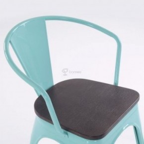 Кресло Barneo N-245 Tolix style Wood  (RAL6027 бирюзовый) в Коротчаево - korotchaevo.ok-mebel.com | фото 2