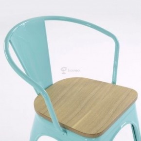 Кресло Barneo N-245 Tolix style Wood  (RAL6027 бирюзовый) в Коротчаево - korotchaevo.ok-mebel.com | фото 3
