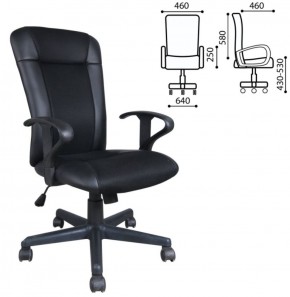 Кресло BRABIX "Optima MG-370" (экокожа/ткань, черное) 531580 в Коротчаево - korotchaevo.ok-mebel.com | фото 2