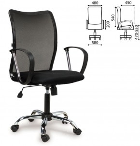 Кресло BRABIX "Spring MG-308" (хром, ткань черная) 531403 в Коротчаево - korotchaevo.ok-mebel.com | фото 4