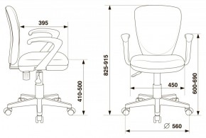 Кресло детское Бюрократ KD-W10AXSN/26-25 серый в Коротчаево - korotchaevo.ok-mebel.com | фото 4