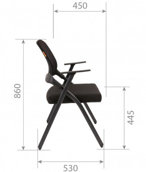 Кресло для посетителей CHAIRMAN NEXX (ткань стандарт черный/сетка DW-61) в Коротчаево - korotchaevo.ok-mebel.com | фото 7
