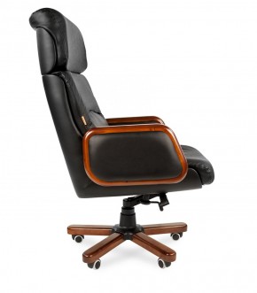 Кресло для руководителя CHAIRMAN 417 (Натуральная кожа) Черное в Коротчаево - korotchaevo.ok-mebel.com | фото 3