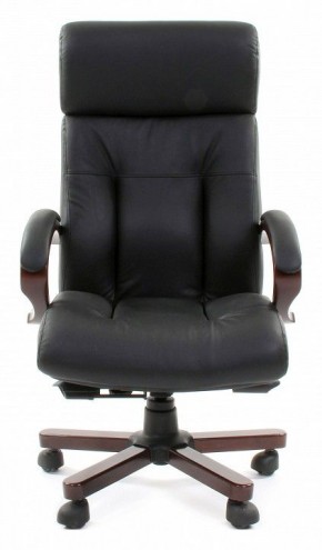 Кресло для руководителя Chairman 421 черный/орех темный, черный в Коротчаево - korotchaevo.ok-mebel.com | фото 2