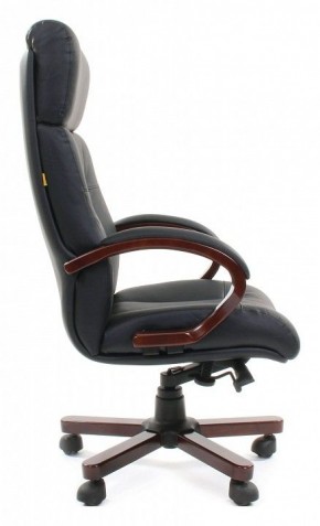 Кресло для руководителя Chairman 421 черный/орех темный, черный в Коротчаево - korotchaevo.ok-mebel.com | фото 3